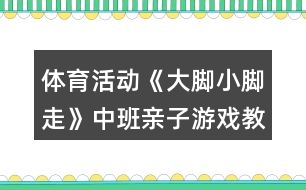 體育活動(dòng)《大腳小腳走》中班親子游戲教案反思