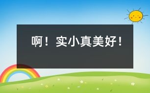 ??！實(shí)小真美好！