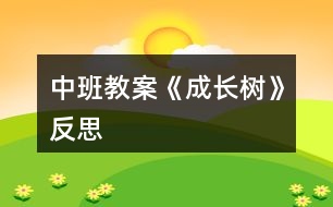 中班教案《成長(zhǎng)樹(shù)》反思