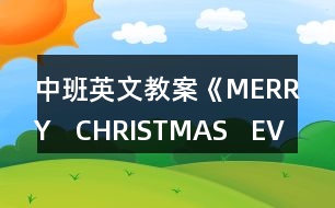 中班英文教案《MERRY   CHRISTMAS   EVE》