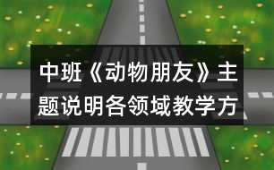 中班《動物朋友》主題說明各領(lǐng)域教學(xué)方案