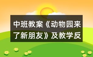 中班教案《動物園來了新朋友》及教學反思