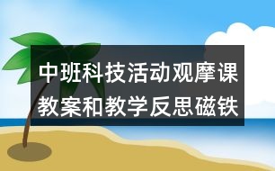 中班科技活動觀摩課教案和教學反思磁鐵對對碰