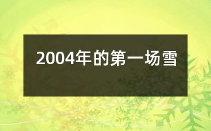 2004年的第一場(chǎng)雪