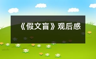 《假文盲》觀后感