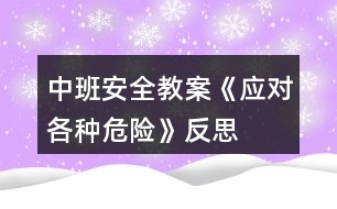 中班安全教案《應(yīng)對各種危險》反思