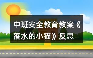 中班安全教育教案《落水的小貓》反思