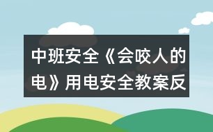 中班安全《會咬人的電》用電安全教案反思