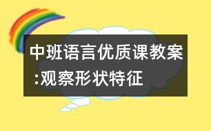 中班語言優(yōu)質(zhì)課教案 :觀察形狀特征