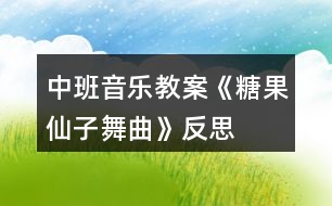 中班音樂教案《糖果仙子舞曲》反思