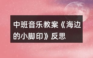 中班音樂教案《海邊的小腳印》反思