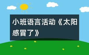 小班語言活動《太陽感冒了》