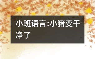 小班語言:小豬變干凈了