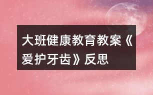 大班健康教育教案《愛護牙齒》反思