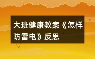 大班健康教案《怎樣防雷電》反思