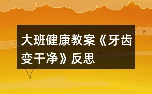 大班健康教案《牙齒變干凈》反思