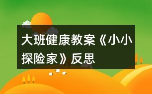 大班健康教案《小小探險(xiǎn)家》反思