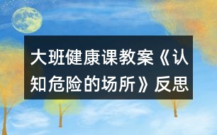 大班健康課教案《認知危險的場所》反思