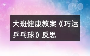 大班健康教案《巧運(yùn)乒乓球》反思