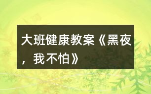 大班健康教案《黑夜，我不怕》