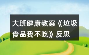 大班健康教案《垃圾食品我不吃》反思