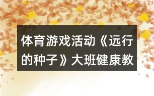 體育游戲活動《遠行的種子》大班健康教案剪刀石頭布游戲反思