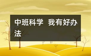 中班科學(xué)  我有好辦法