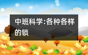 中班科學(xué):各種各樣的鎖