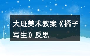 大班美術教案《橘子寫生》反思