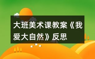 大班美術課教案《我愛大自然》反思