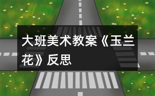 大班美術教案《玉蘭花》反思