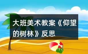 大班美術(shù)教案《仰望的樹林》反思