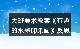 大班美術(shù)教案《有趣的水墨印染畫(huà)》反思