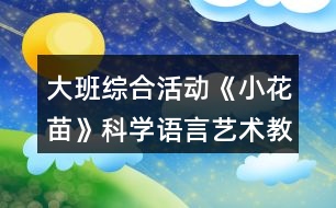 大班綜合活動《小花苗》科學語言藝術(shù)教案