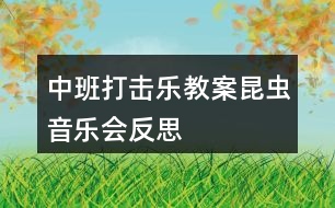 中班打擊樂教案昆蟲音樂會(huì)反思