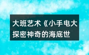 大班藝術(shù)《小手電大探密—神奇的海底世界》美術(shù)教案反思