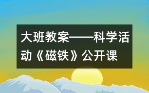 大班教案――科學(xué)活動(dòng)《磁鐵》（公開(kāi)課）