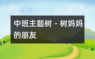 中班主題：樹－樹媽媽的朋友