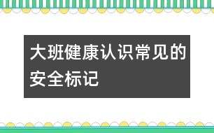 大班健康：認識常見的安全標記