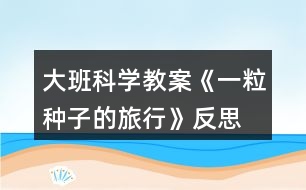 大班科學教案《一粒種子的旅行》反思