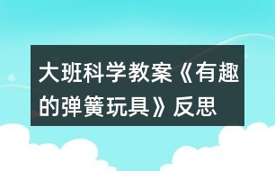 大班科學教案《有趣的彈簧玩具》反思