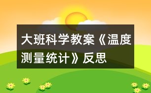 大班科學(xué)教案《溫度測量統(tǒng)計》反思