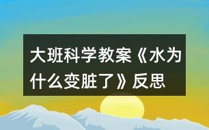 大班科學(xué)教案《水為什么變臟了》反思