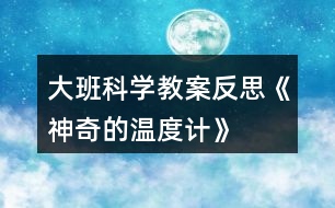 大班科學教案反思《神奇的溫度計》