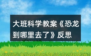 大班科學教案《恐龍到哪里去了》反思