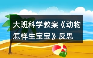 大班科學教案《動物怎樣生寶寶》反思