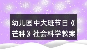 幼兒園中大班節(jié)日《芒種》社會(huì)科學(xué)教案