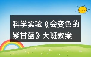 科學實驗《會變色的紫甘藍》大班教案