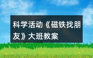 科學(xué)活動(dòng)《磁鐵找朋友》大班教案