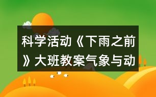 科學(xué)活動《下雨之前》大班教案氣象與動植物